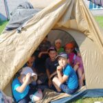 Ребята из Здвинского района учились собирать палатку