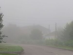 Густой туман опустился на Здвинск