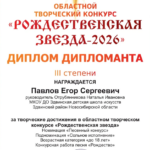 Ученик Здвинской ДШИ завоевал диплом в областном конкурсе