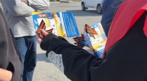 В Здвинске прошла акция «Георгиевская ленточка»