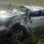 На трассе «Здвинск — Довольное» иномарка вылетела в кювет и опрокинулась